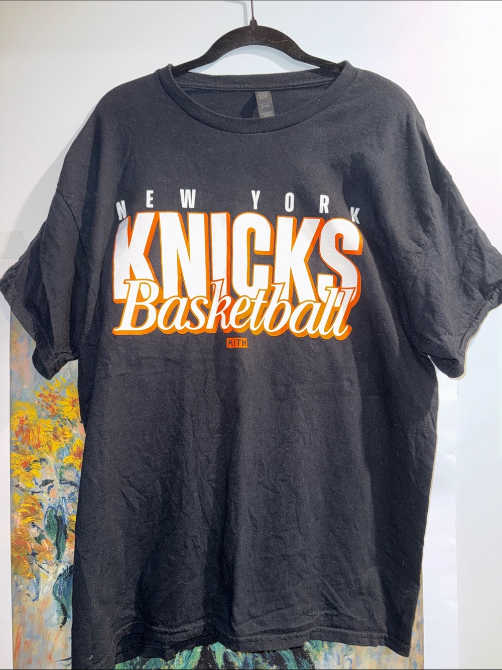 Kith New York Knicks Basketball Black Graphic Tee